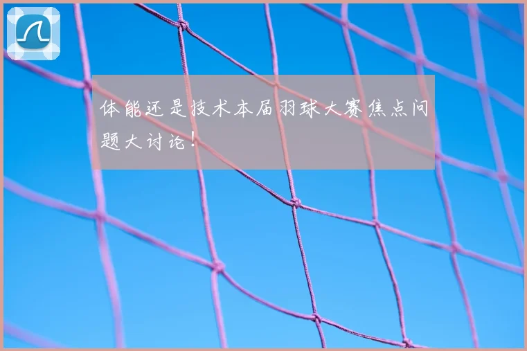 体能还是技术本届羽球大赛焦点问题大讨论！